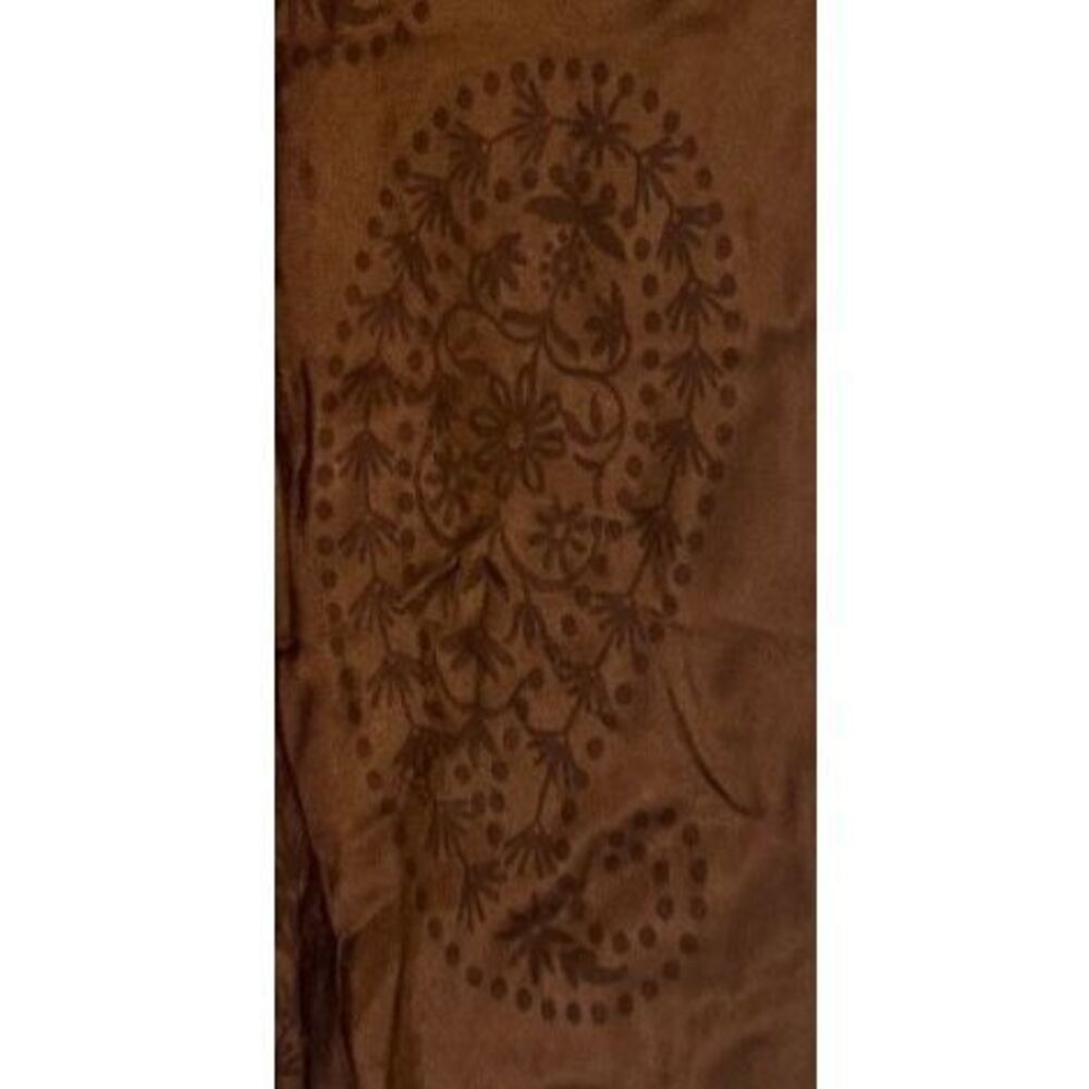 90’s Vintage Made in Italy women’s brown floral velvet paisley dress sz L Y2K bo - Picture 5 of 5